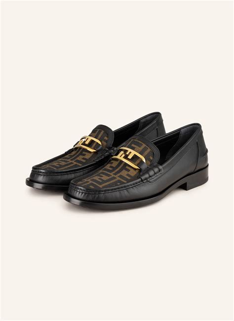 fendi black male dress shoe with navy sole|fendi loafers.